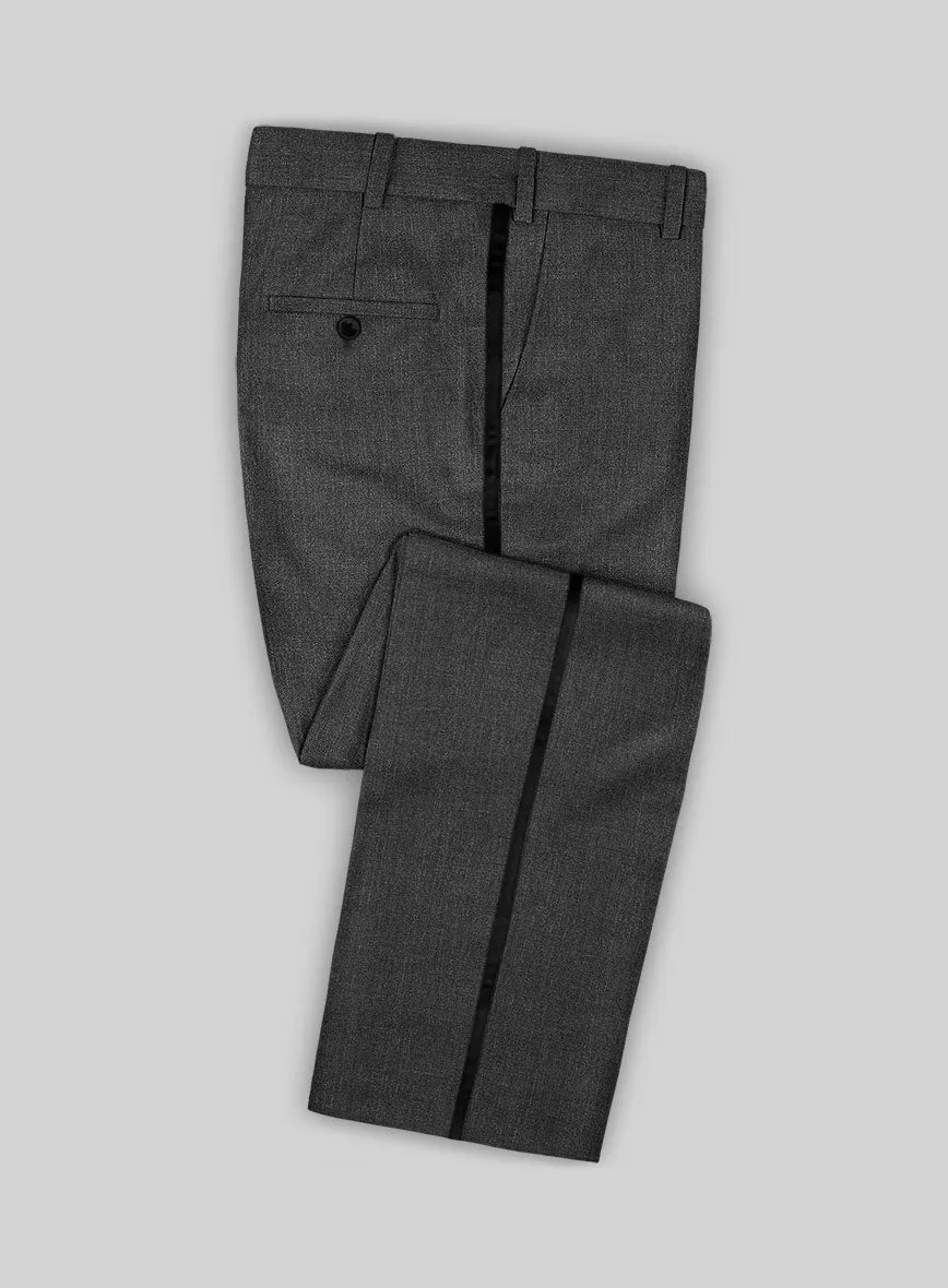 Napolean Stretch Dark Gray Wool Tuxedo Suit