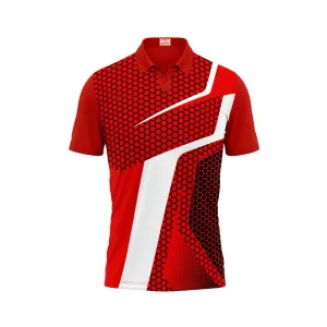 Next Print Customized Polo Neck Red Jersey NPTS55