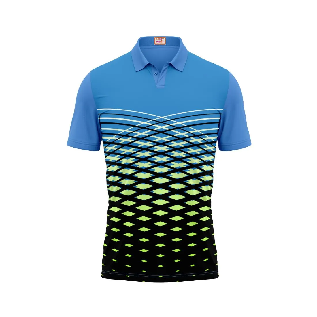 Next Print Customized Polo Neck Skyblue Jersey Design 42