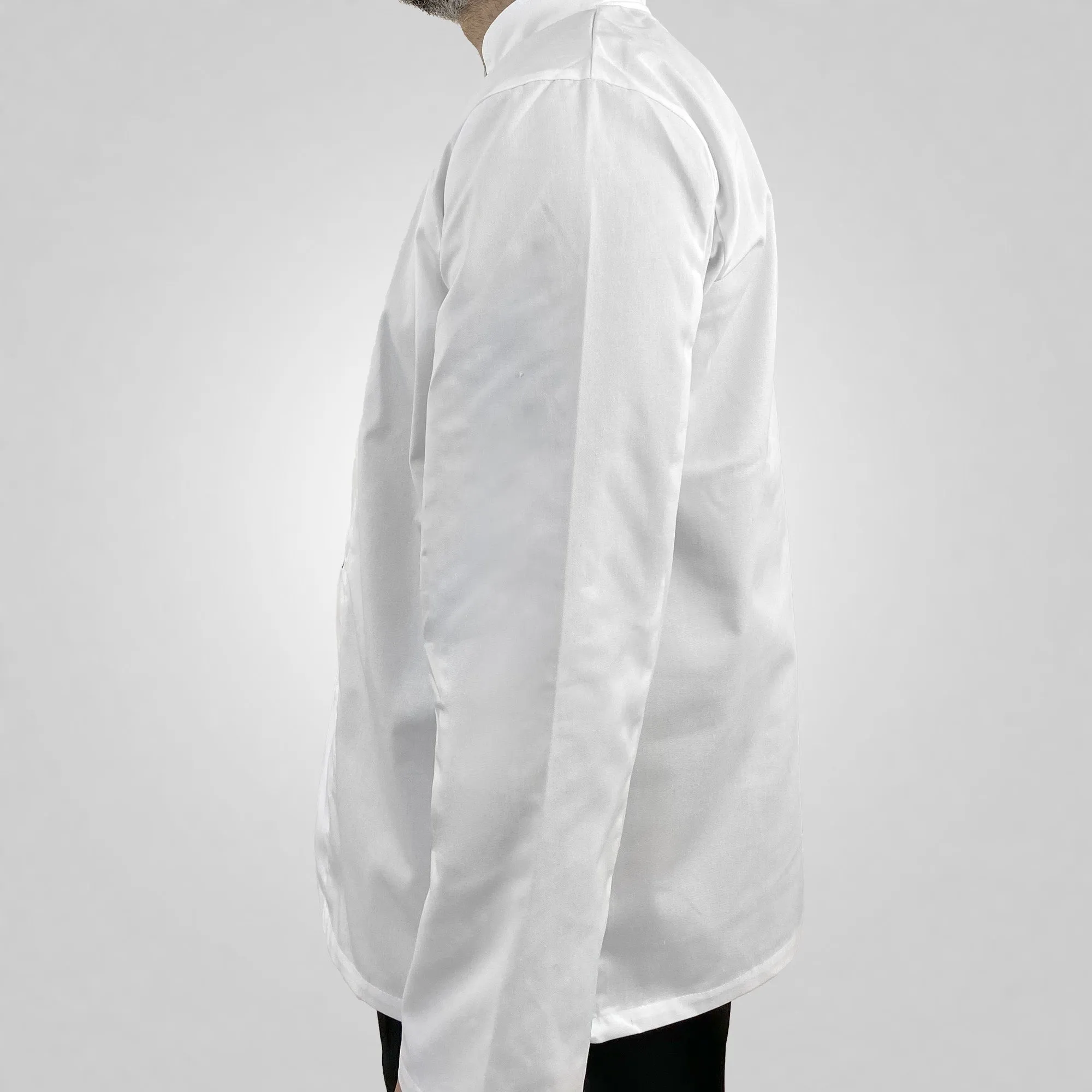 Pegasus Chefwear White Long Sleeve Chef Jacket with Press Studs