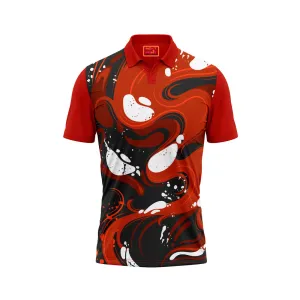 Red Polo Neck Half Sleeve T Shirt Nextprint G1322