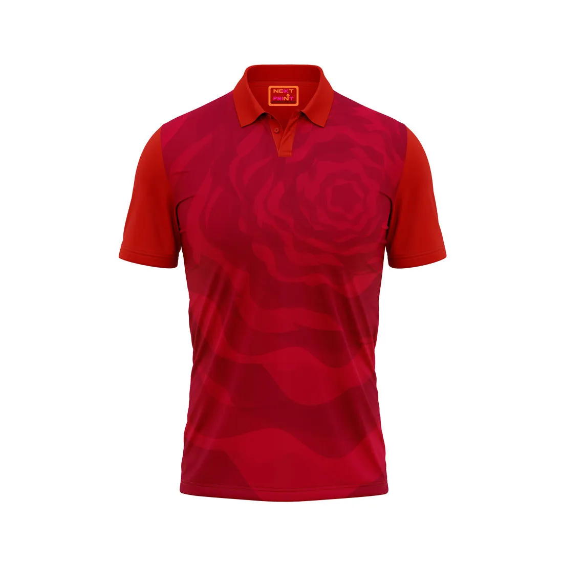 Red Polo Neck Half Sleeve T Shirt Nextprint N157