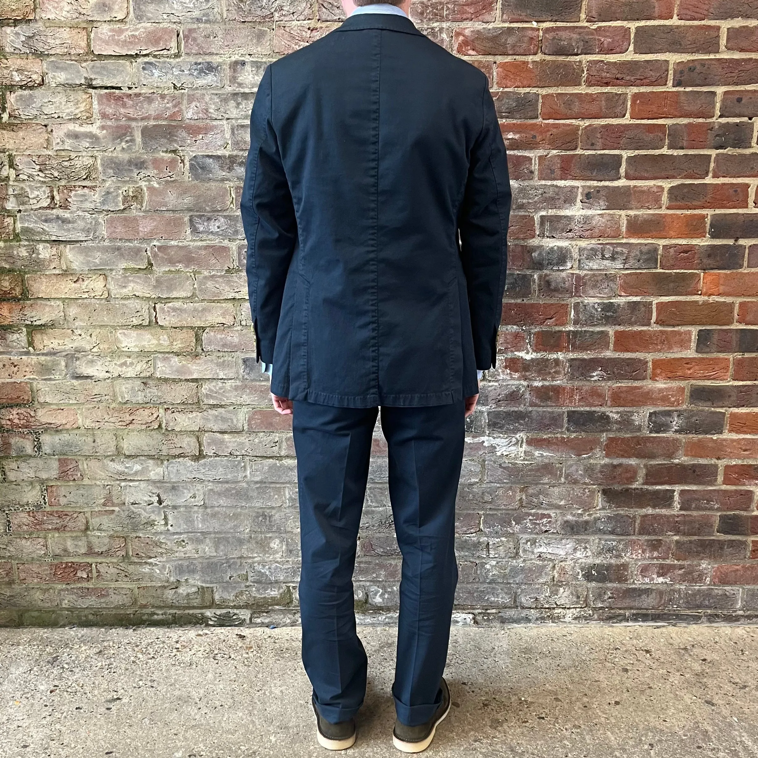 Regent - 'Henry' Unstructured Cotton Suit - Navy