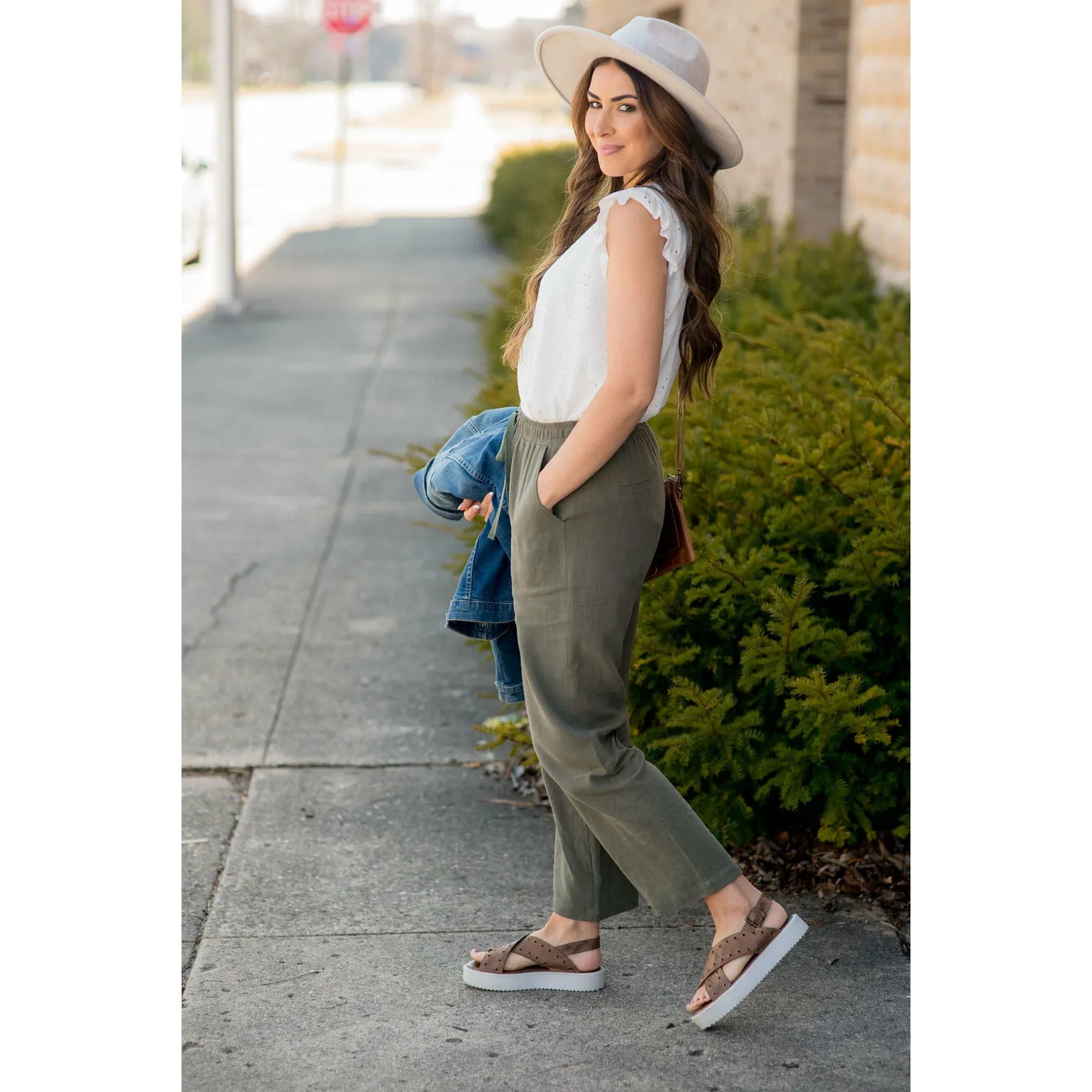 Relaxed Fit Tie Pants