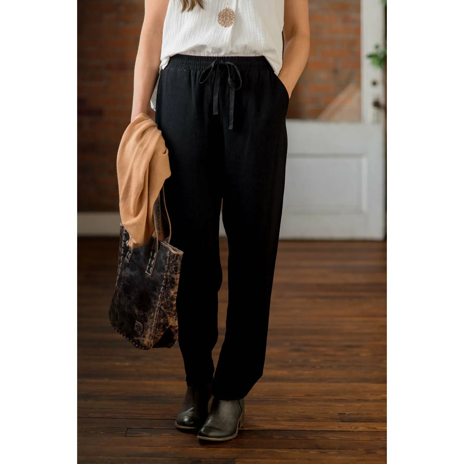 Relaxed Fit Tie Pants