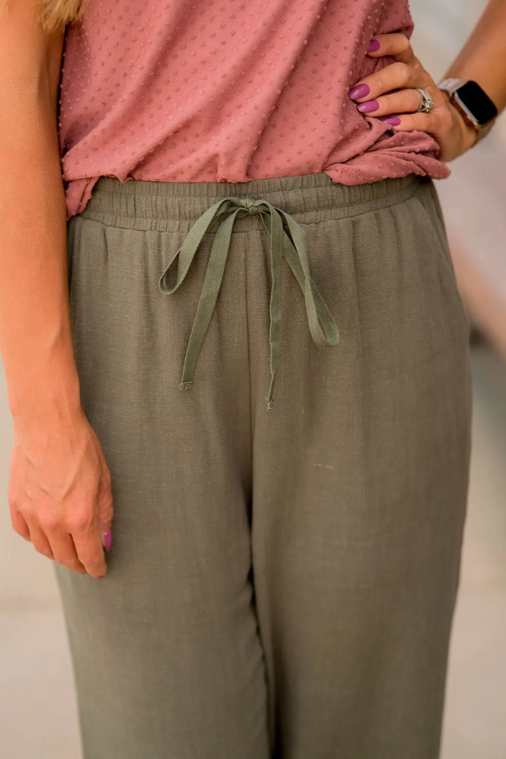 Relaxed Fit Tie Pants