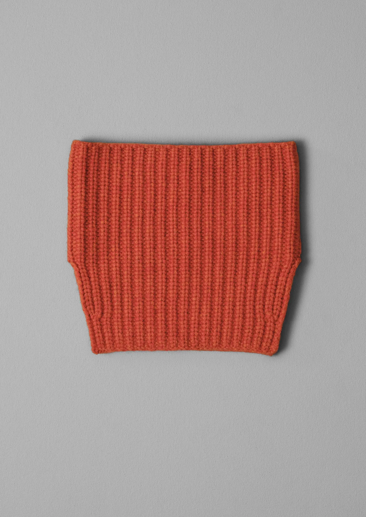 Ribbed Wool Cashmere Snood | Burnt Ember