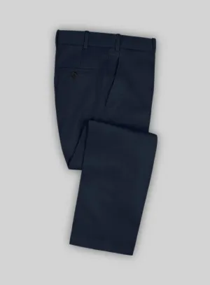 Scabal Dark Navy Cotton Stretch Pants