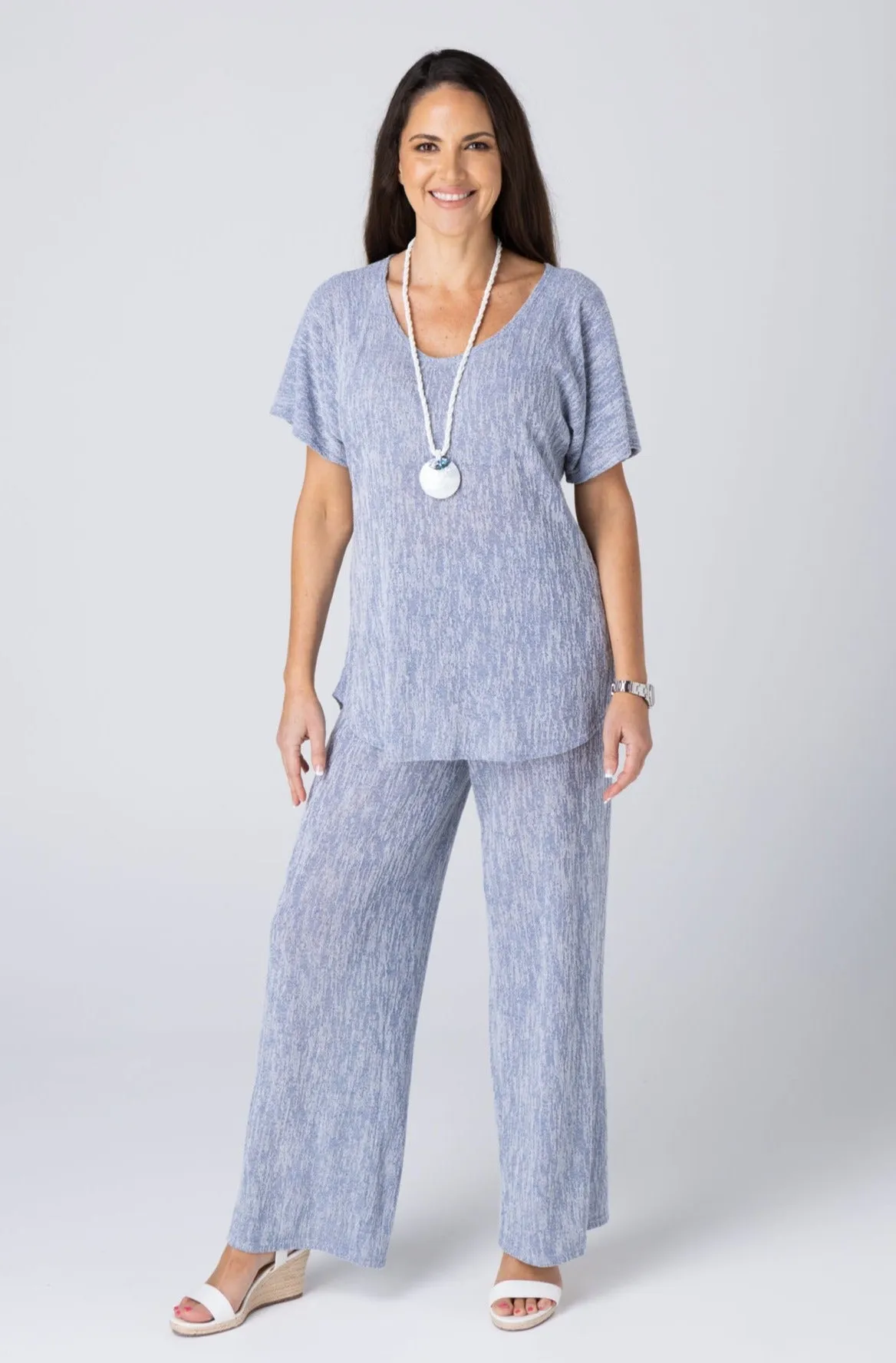 Sky Haven Poly/Rayon Knit Palazzo Pants