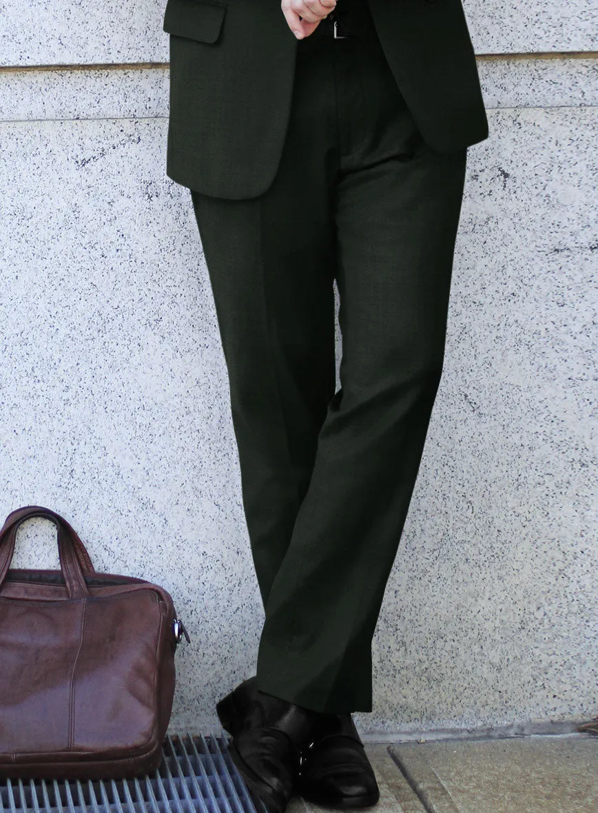 Stretch Green Wool Suit