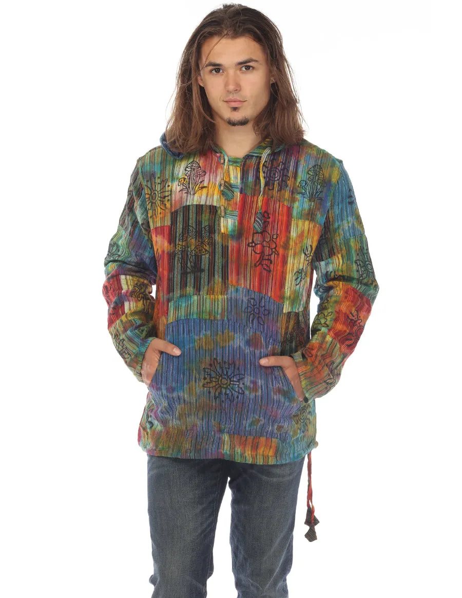 Tie Dye Khaddar Patch Unisex Hoodie