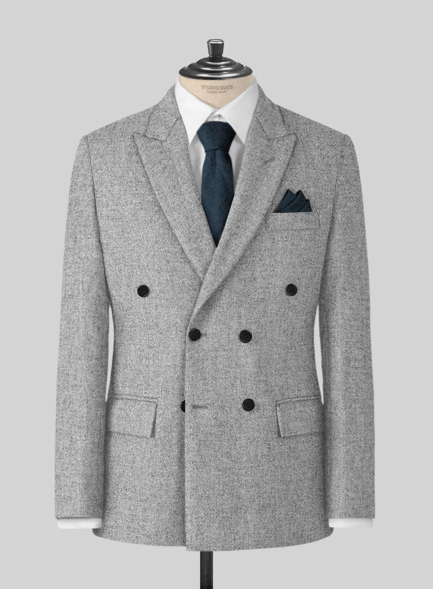 Vintage Plain Gray Tweed Suit