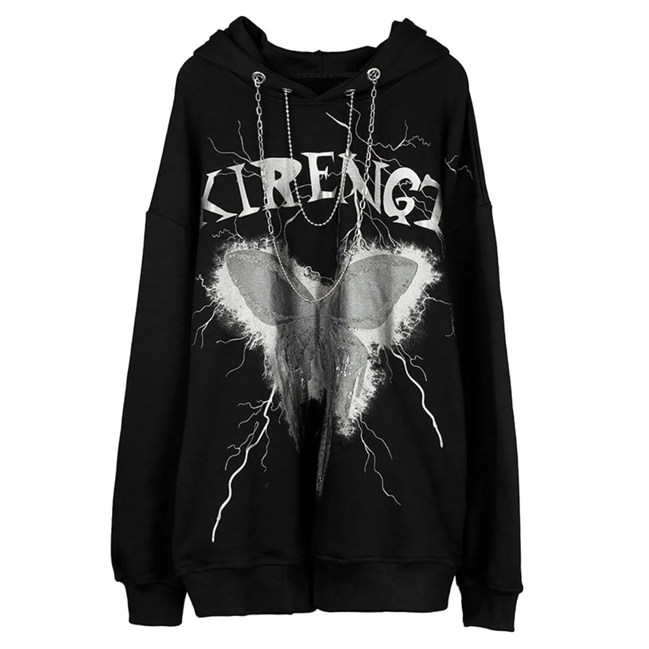 WLS Dark Lightning Butterfly Chain Hoodie