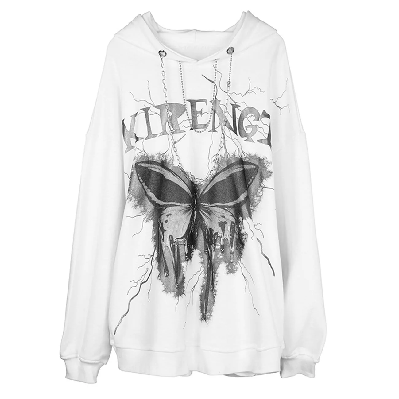 WLS Dark Lightning Butterfly Chain Hoodie