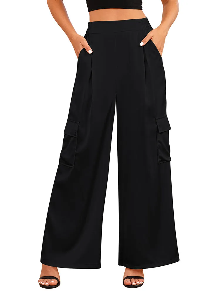 Women's Baggy Cargo Pants Casual Wide Leg with Pockets