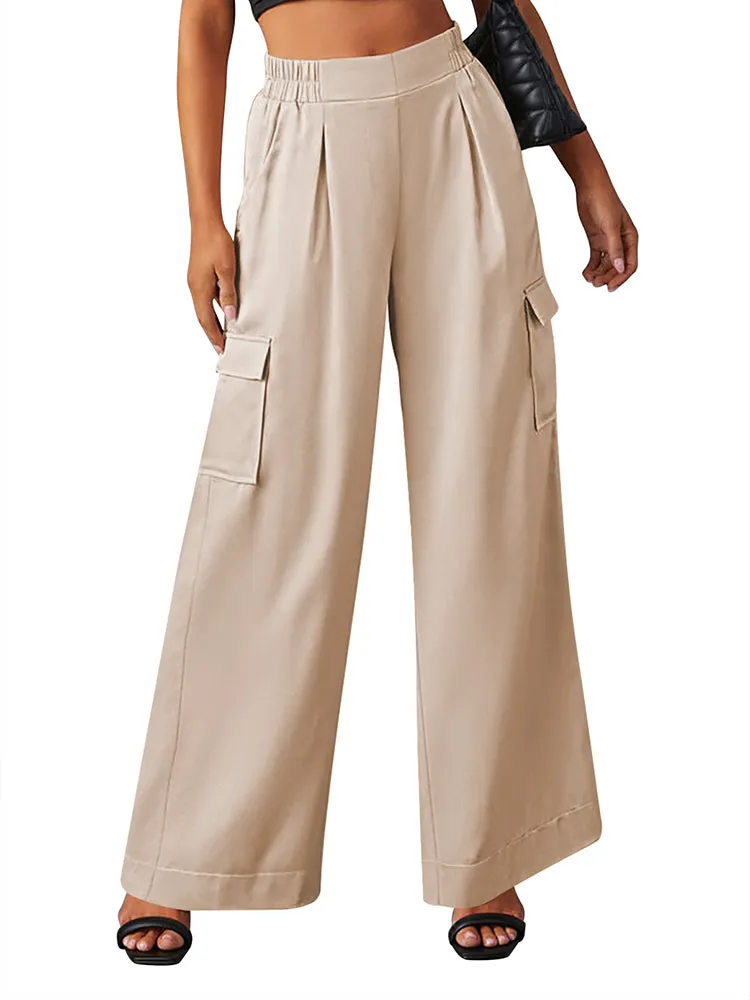 Women's Baggy Cargo Pants Casual Wide Leg with Pockets