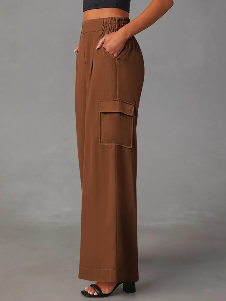 Women's Baggy Cargo Pants Casual Wide Leg with Pockets