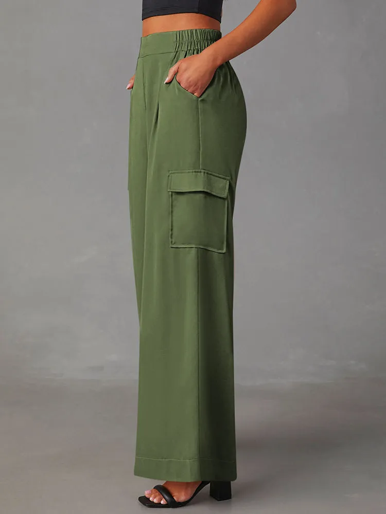 Women's Baggy Cargo Pants Casual Wide Leg with Pockets