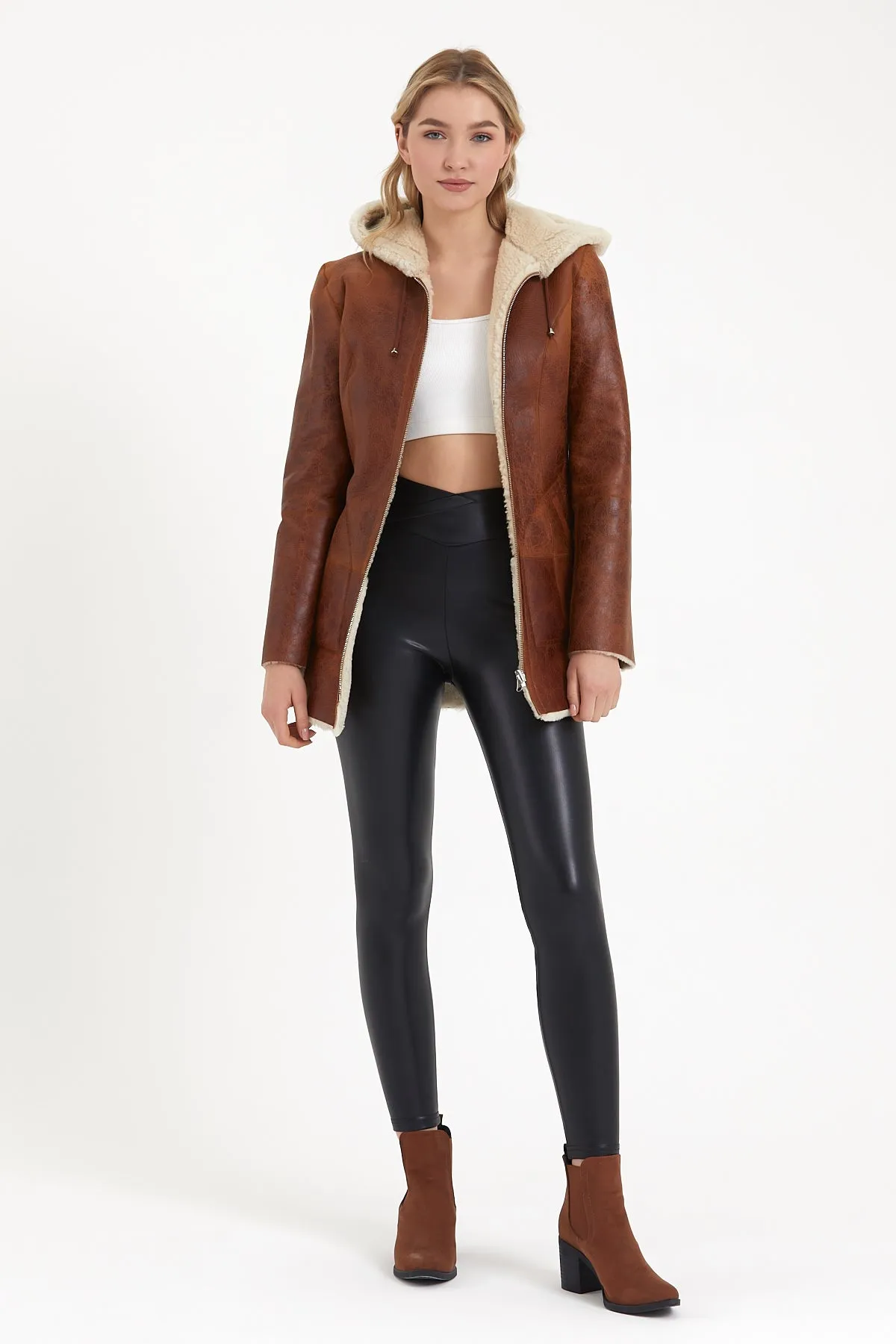 Women's shearling hoody